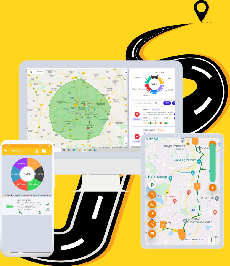 Eagle Matrix Care Track GPS Solution GPS Tracking Device with Mobile App, Real-Time Location, Engine Lock, Anti-Theft Alarm, Safe Zone Alerts, for Car, Bike, Truck, Bus, Android & iOS Compatible, Safezone Alert - Image 2